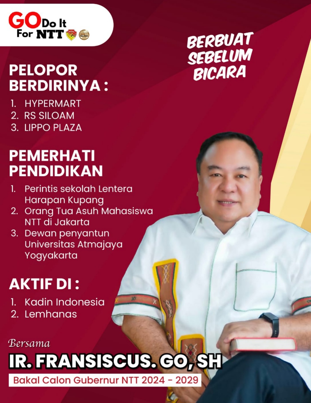 Frans Go Menyapa Para Buruh di Hari Buruh Sedunia