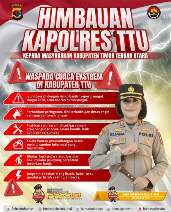 Kapolres TTU Imbau Warga Waspada Cuaca Ekstrem: Keselamatan Adalah Prioritas!