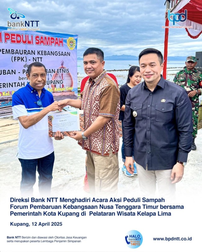 Bank NTT Bersama FPK dan Paguyuban Etnis Dukung Aksi Peduli Sampah di Kota Kupang