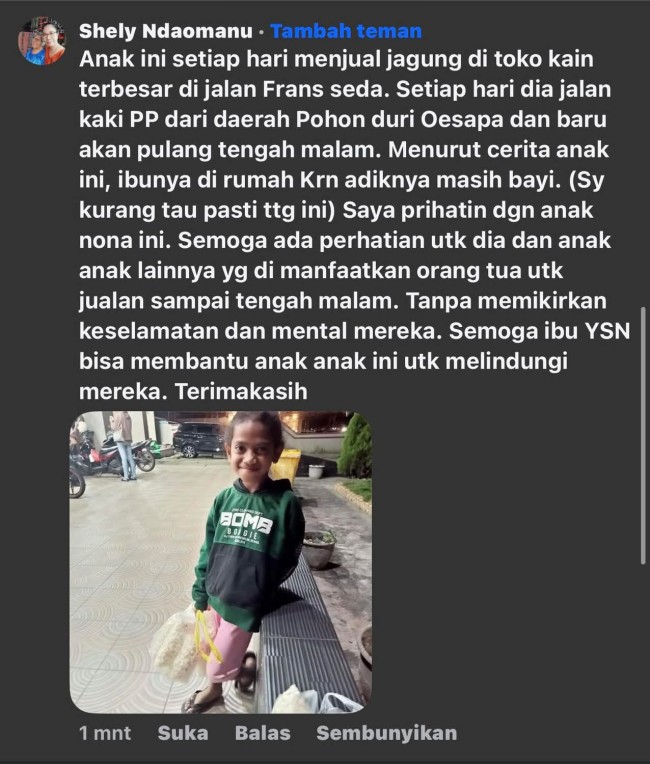 Krisis Sosial di Kota Kupang Anak-anak Kecil Dipaksa Berjualan, Yayasan Yusintha Soroti Lalainya Pengawasan Dinas Terkait