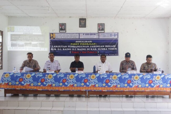 Dukung Ketahanan Pangan Nasional, Pembangunan Irigasi Baing di Sumba Timur Dilanjutkan Tahun 2025