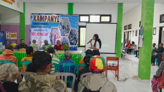Kampanye Kesehatan Mata Tingkat Kecamatan Polen di UPT Puskesmas Fatumnutu