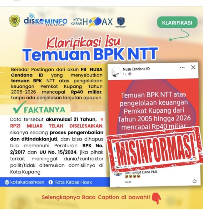 Heboh! Isu Temuan BPK Rp40 Miliar di Pemkot  Viral, Inspektorat Tegaskan: Data Tersebut Menyesatkan
