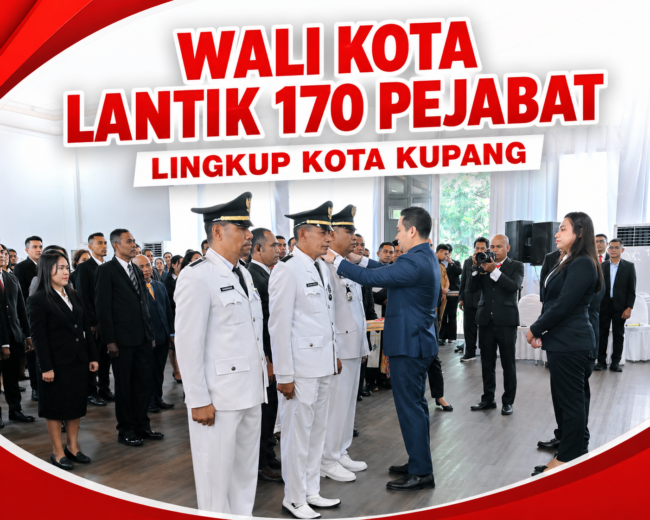 Wali Kota Kupang Lantik 170 Pejabat, Christian Widodo: “Berhenti Gali Lubang Tutup Lubang, Bangun Sistem!”