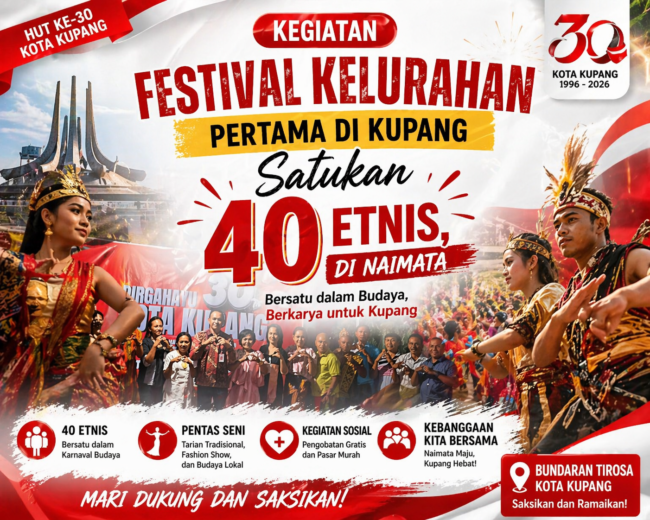 Naimata Bikin Sejarah! Festival Kelurahan Pertama di Kupang Satukan Etnis, Dari Fashion Show,Pasar Murah hingga Pengobatan Gratis
