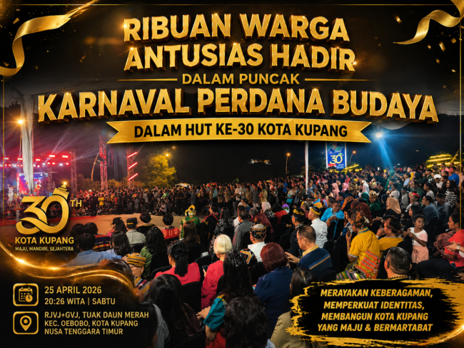 Membasuh Diri dalam Keberagaman: Karnaval Budaya Perdana ‘Guncang’ Kota Kupang di HUT ke-30