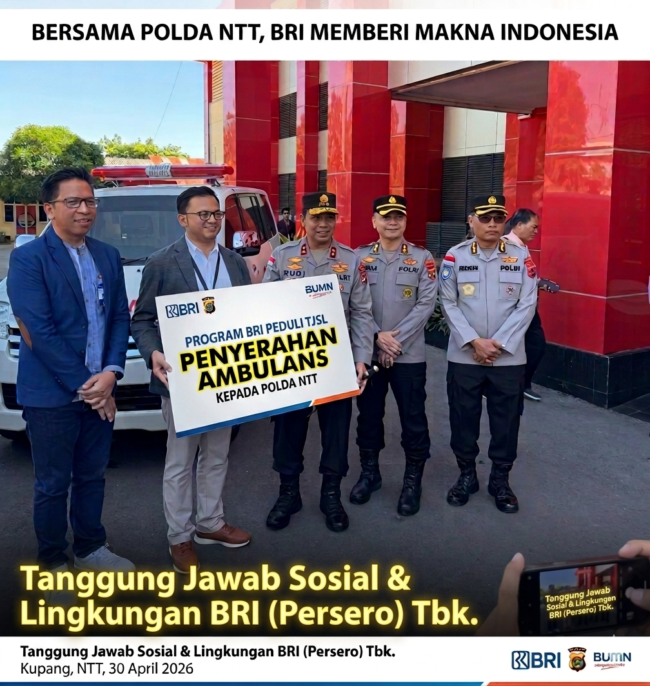 ​BRI Perkuat Layanan Darurat NTT: Hibah Ambulans untuk Polda NTT Jadi Bukti Nyata Bakti BUMN