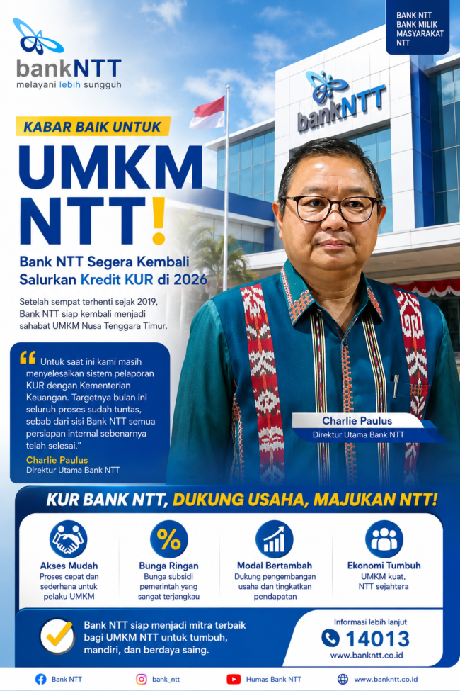 Bank NTT Segera Salurkan KUR 2026, Angin Segar bagi Ribuan UMKM di NTT