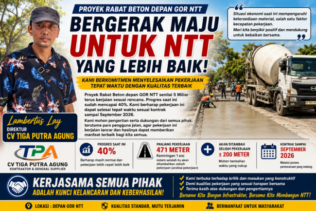 Progres 40 Persen, Kontraktor Minta Dukungan Semua Pihak