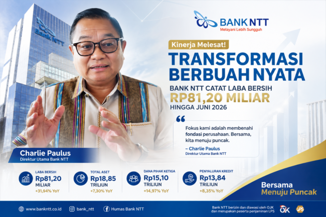 Bank NTT Catat Lonjakan Laba 31,94 Persen, Transformasi Charlie Paulus Mulai Berbuah Manis