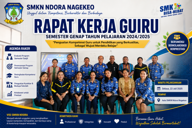 Revolusi Mental Pendidik Vokasi: SMKN Ndora Perkuat Kolaborasi dan Profesionalisme Guru demi Lulusan Berkarakter di Era Industri 4.0