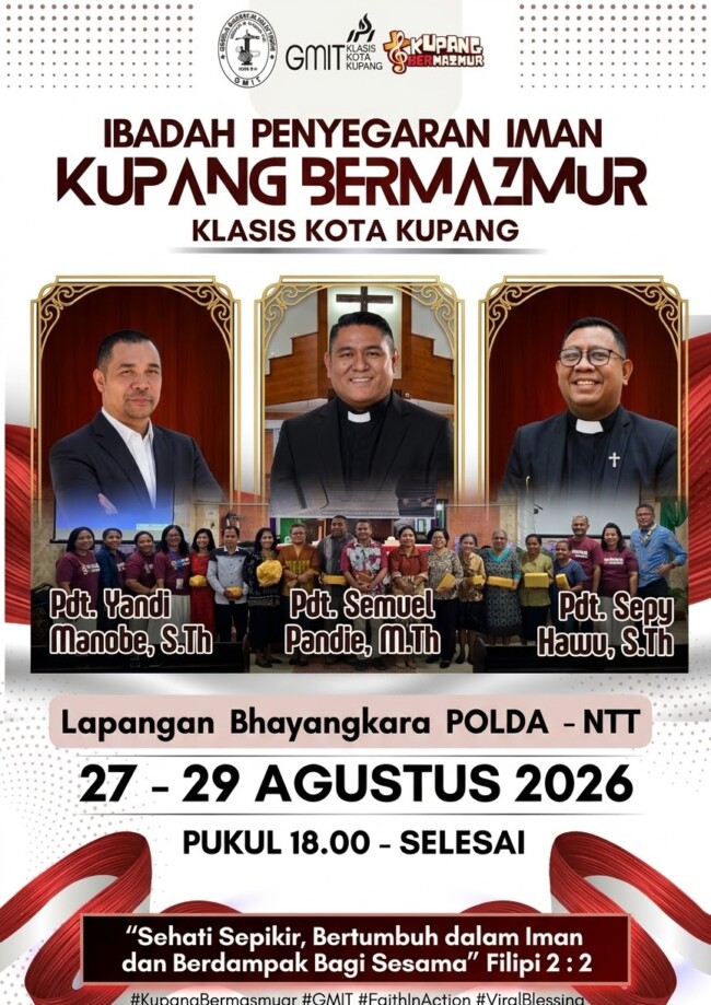 Kupang Bermazmur 2026: GMIT Siapkan Gerakan Besar, Sasar Kesehatan Mental hingga Ekonomi UMKM