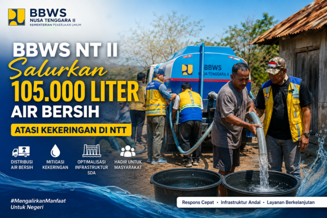 BBWS Nusa Tenggara II Tingkatkan Layanan Air Bersih dan Optimalkan Infrastruktur SDA Hadapi Musim Kemarau di NTT