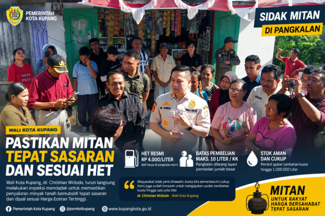 Wali Kota Christian Widodo Sidak Minyak Tanah : HET Rp4.000, Pangkalan Dilarang Layani Pembelian Skala  Besar