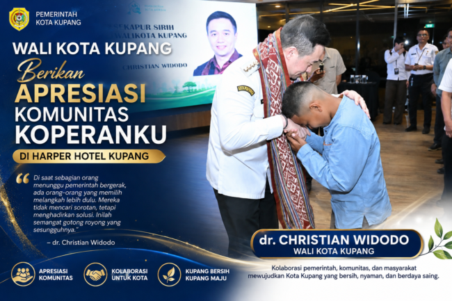 Wali Kota Kupang: Perubahan Kota Dimulai dari Gerakan Kecil, Apresiasi Beta Bersih dan Koperanku Bangun Budaya Gotong Royong