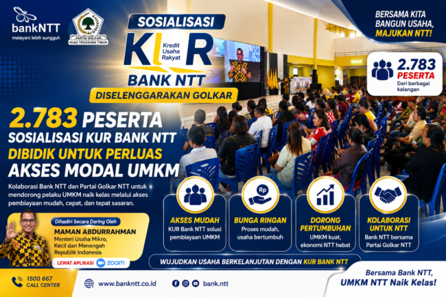 Menteri UMKM Maman Abdurrahman Ikut Sosialisasi KUR Bank NTT, 2.783 Peserta Dibidik Perluas Akses Modal UMKM